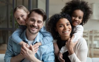 photo of blended family with children from different marriages